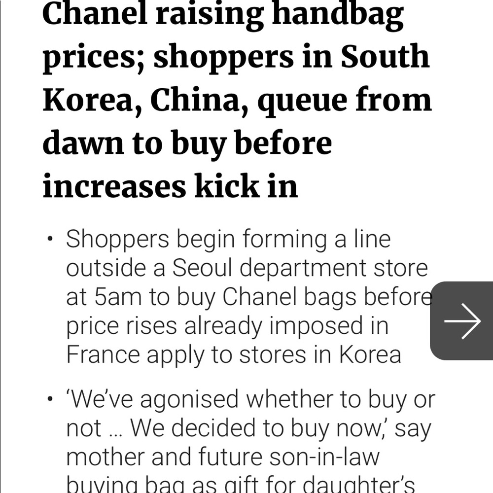 Chanel prices